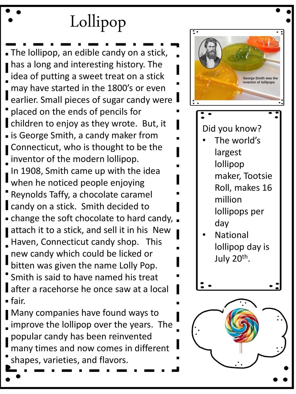 History of Lollipops
