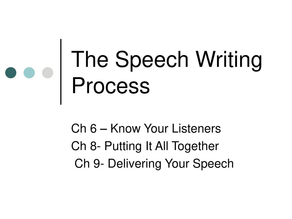steps in writing a speech