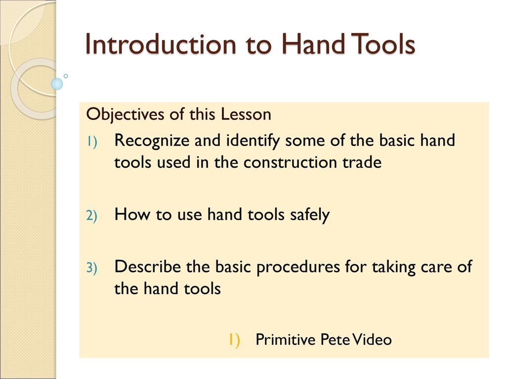 Introduction to Hand Tools: Definition, Importance, and
