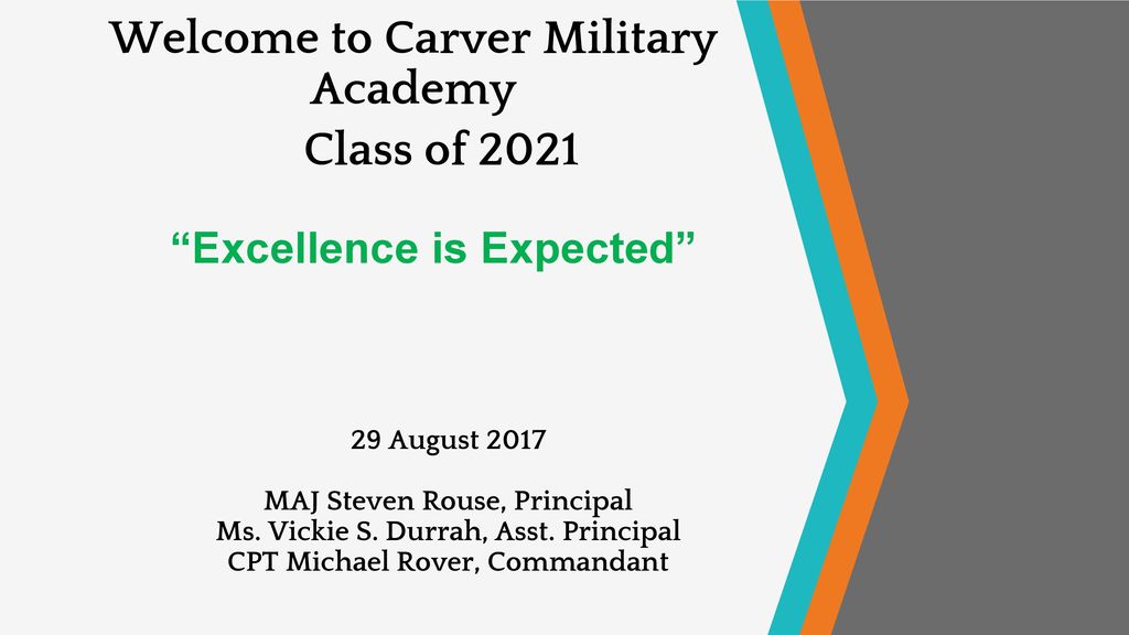 Welcome To Carver Military Academy Class Of Ppt Download