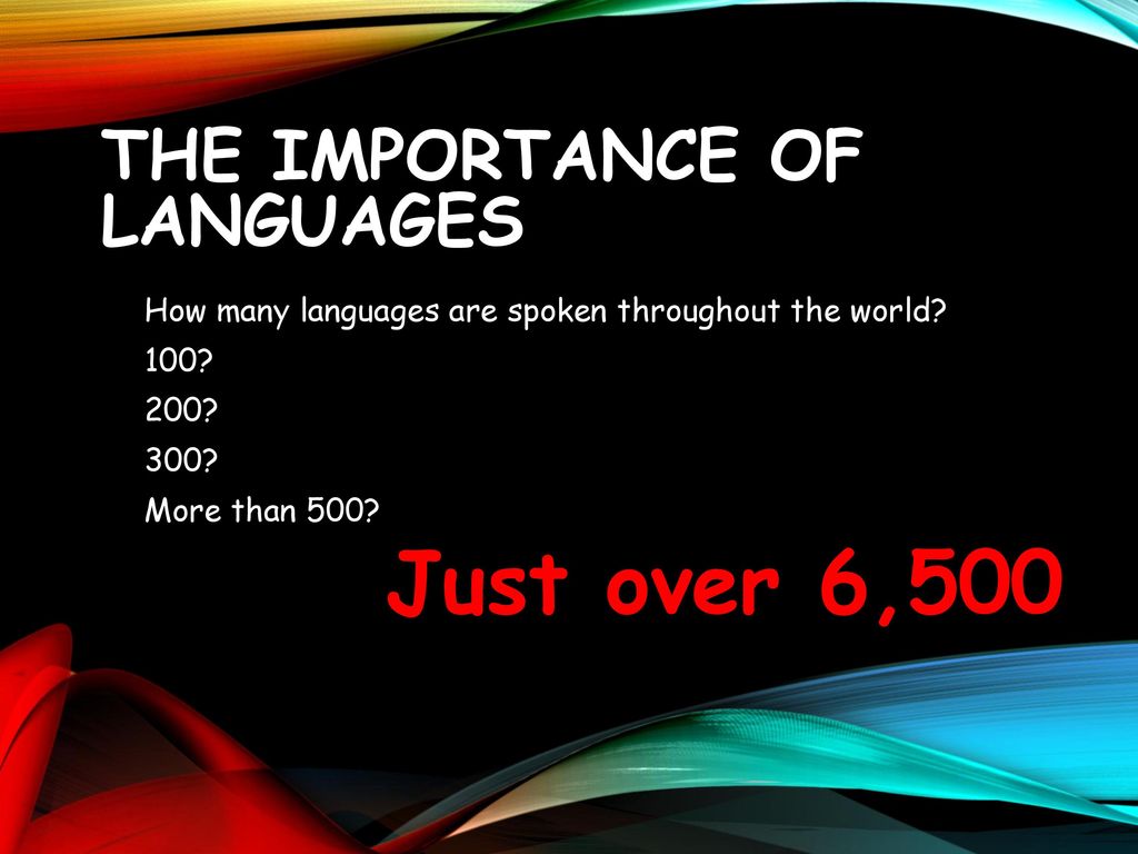 How many languages are there in the world?