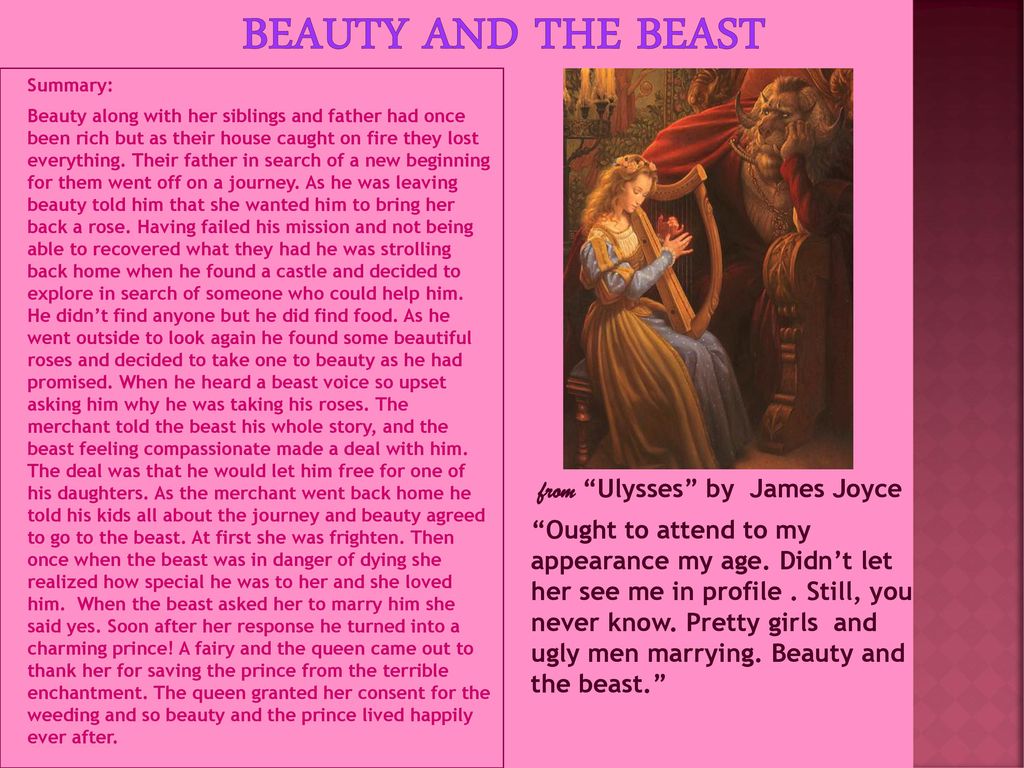beauty and the beast short story summary