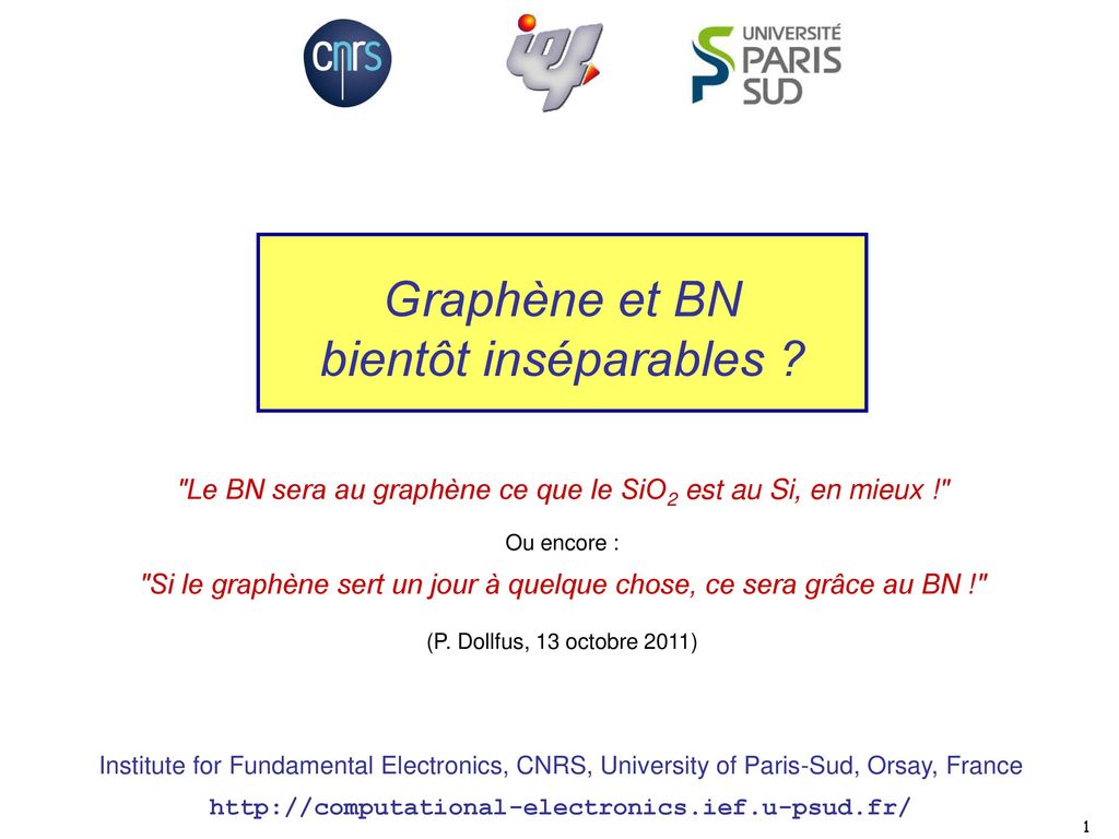 Graphene Et Bn Bientot Inseparables Ppt Download