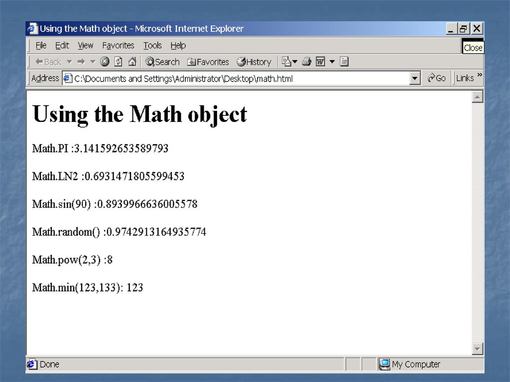Javascript Example