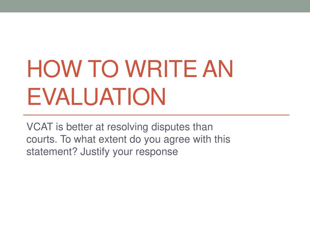 How to write an evaluation - ppt download
