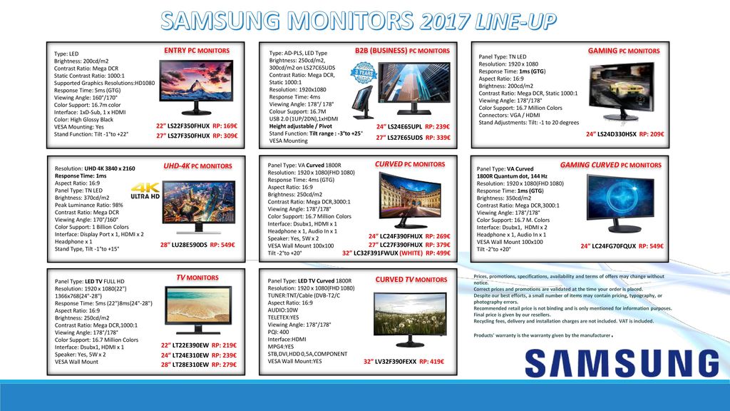 SAMSUNG MONITORS 2017 LINE-UP - ppt download