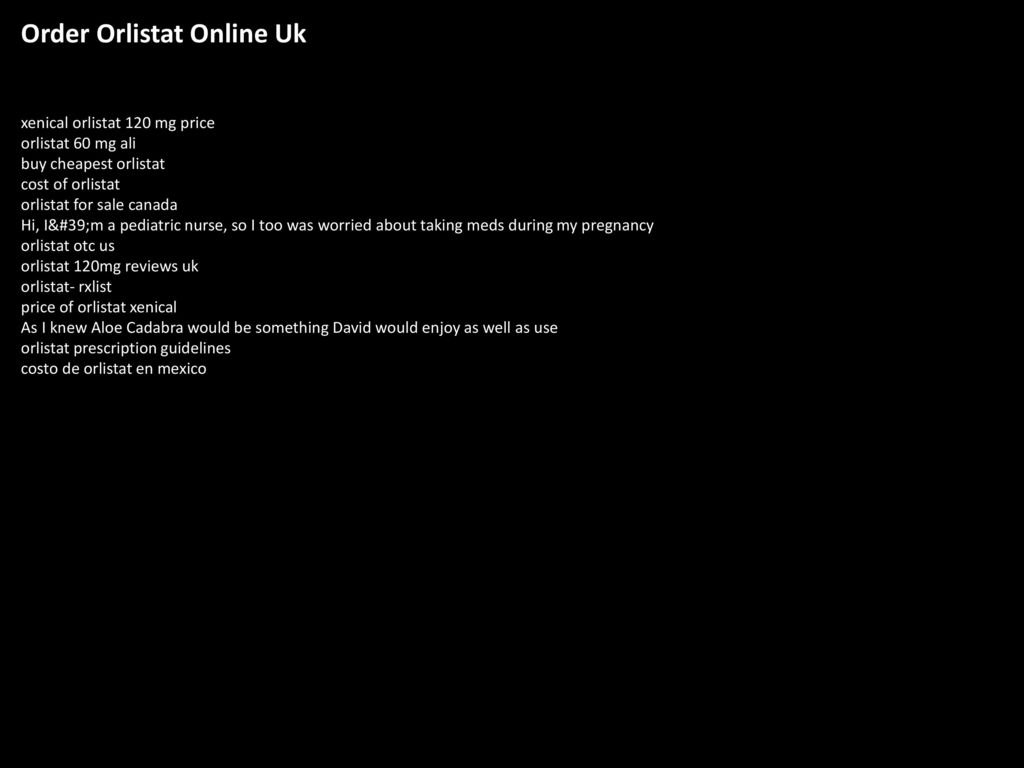 Buying orlistat uk