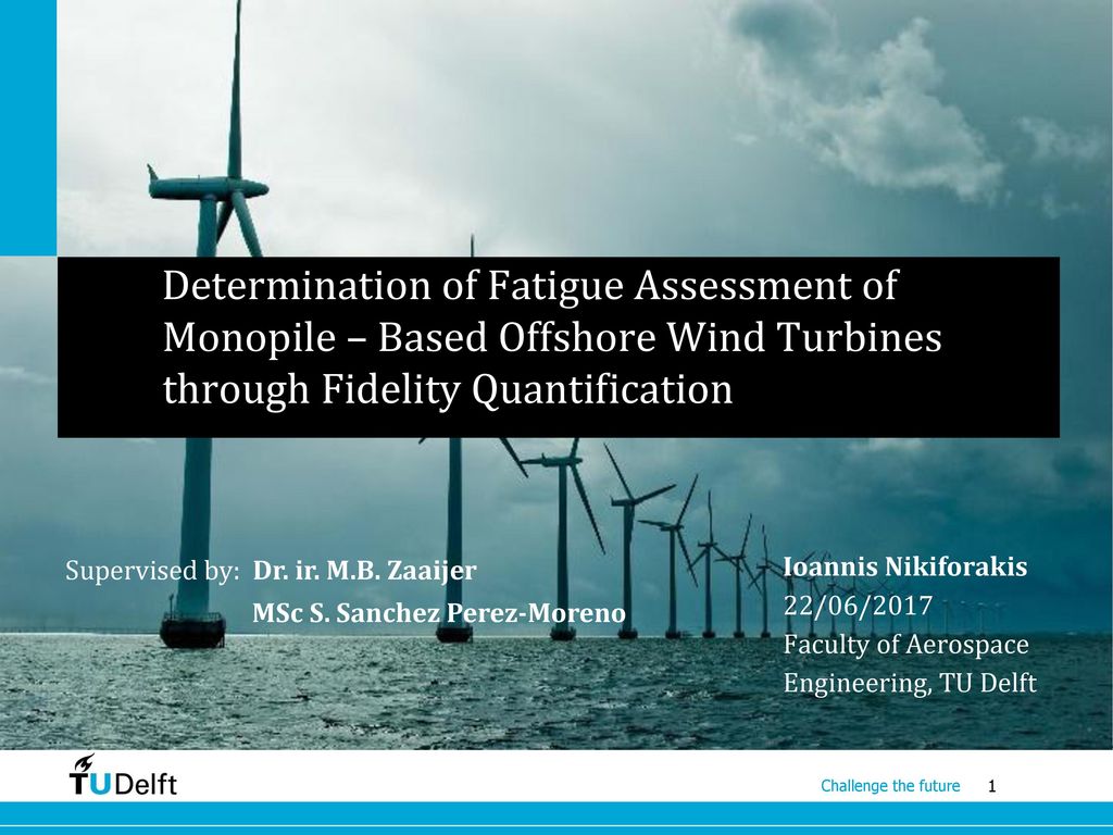 Determination of Fatigue Assessment of Monopile – Based Offshore Wind  Turbines through Fidelity Quantification Supervised by: Dr. ir. M.B.  Zaaijer MSc. - ppt download