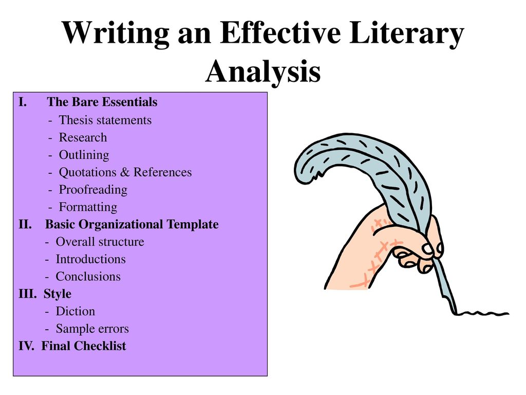 the first step in writing an effective literary analysis is