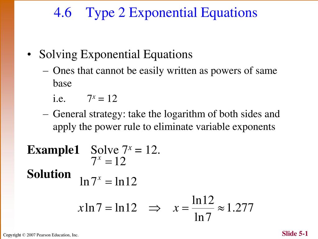 200.200 Type 20 Exponential Equations - ppt download