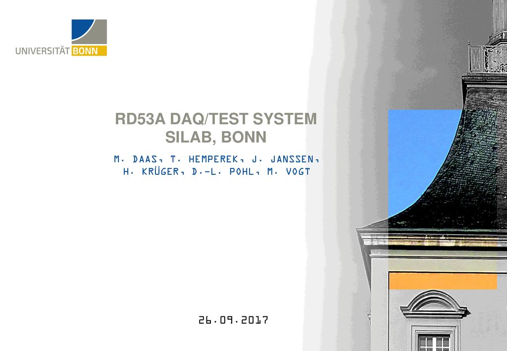 RD53A DAQ/TEST system Silab, Bonn - ppt download