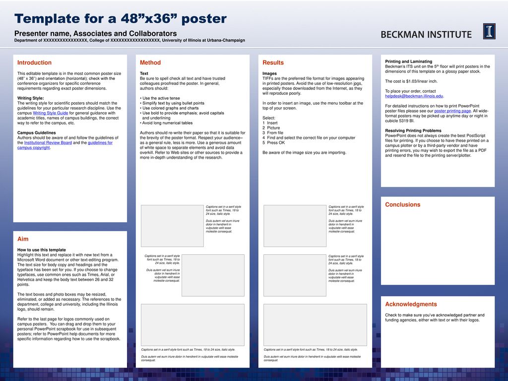 Poster Presentation Template 36 X 48 Poster Presentation Template 36 X 48