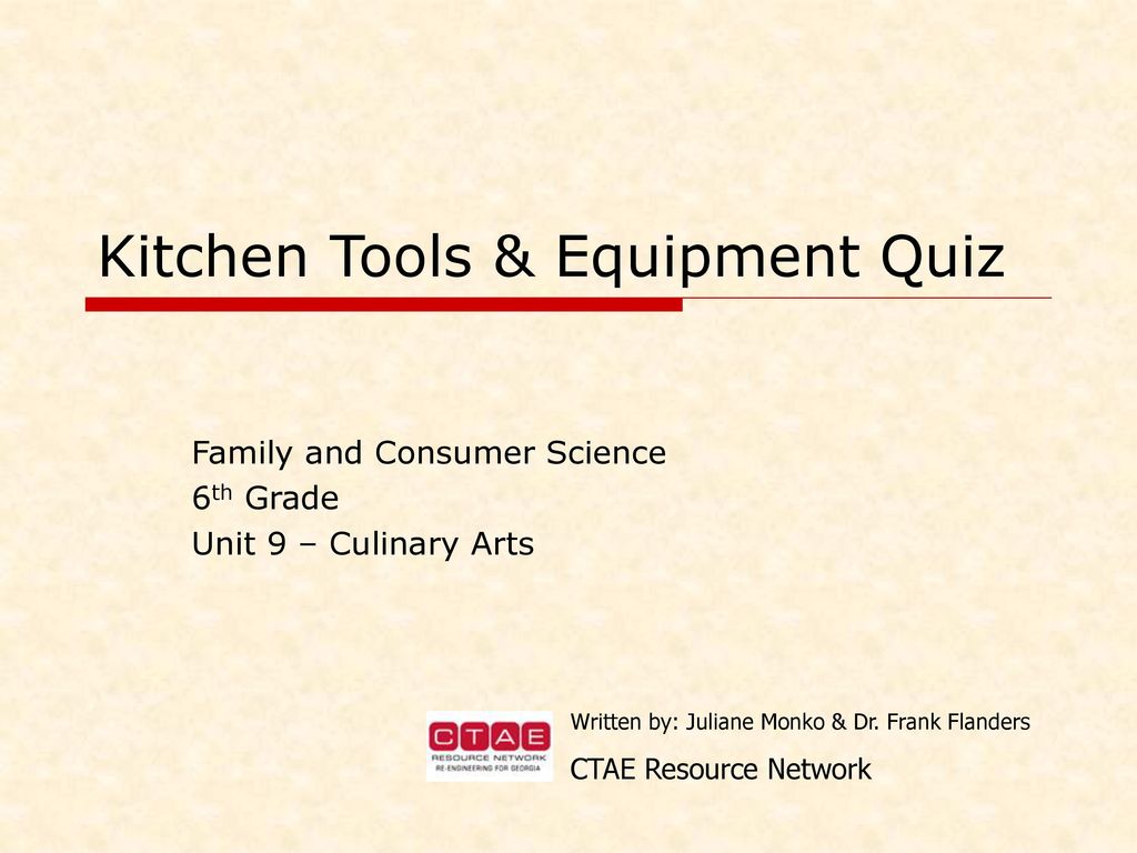 Kitchen Tools Equipment Quiz Ppt Download