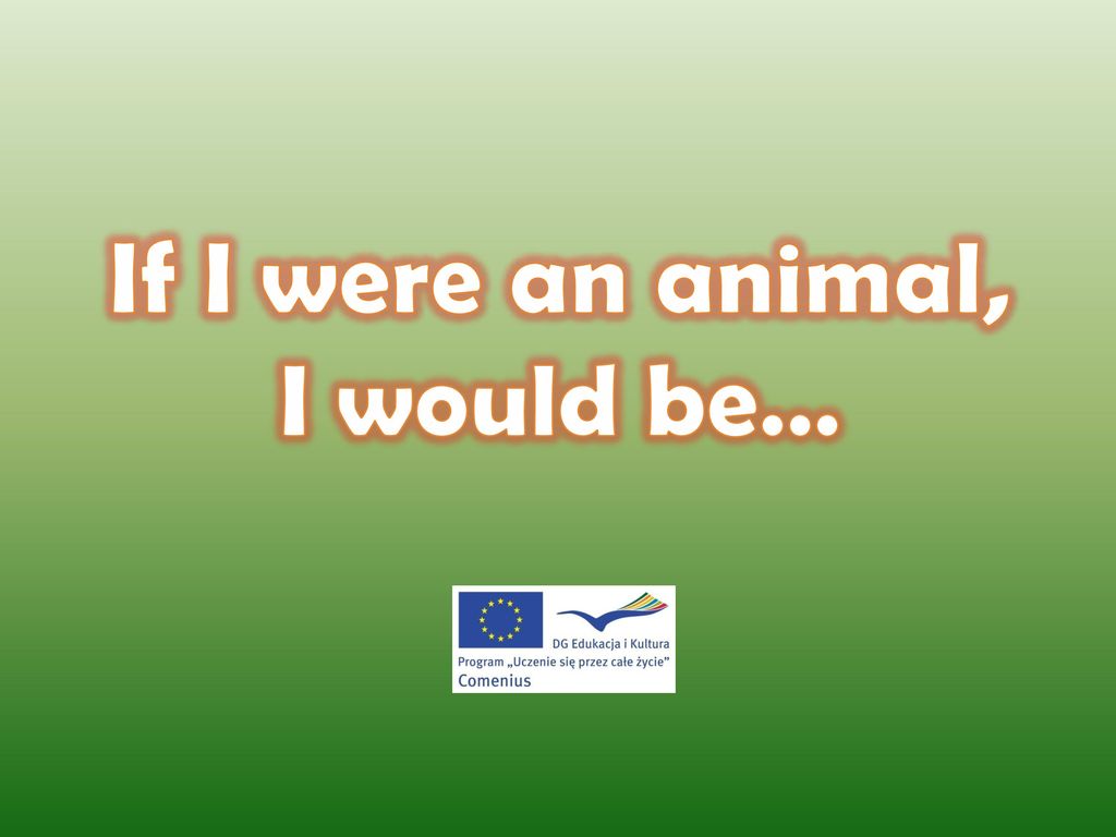 If I were an animal, I would be… - ppt download