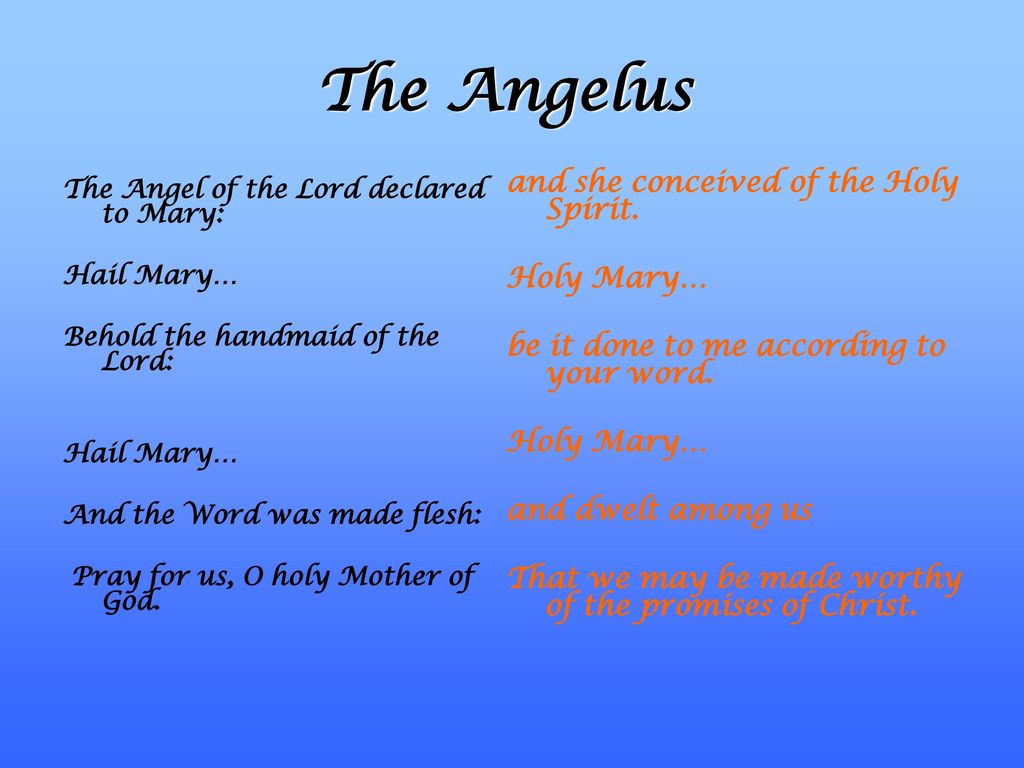 The Angelus Prayer 