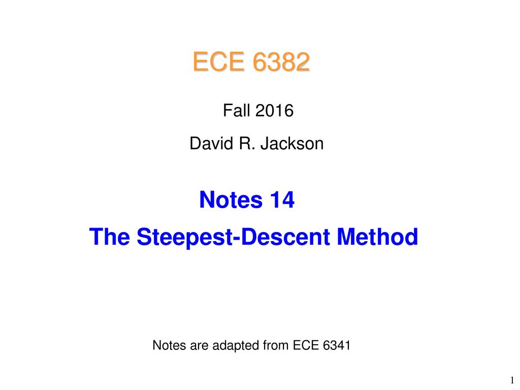 PPT - 4. Method of Steepest Descent PowerPoint Presentation, free download  - ID:5654845