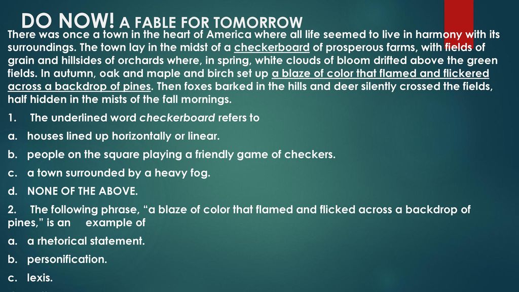 fable for tomorrow