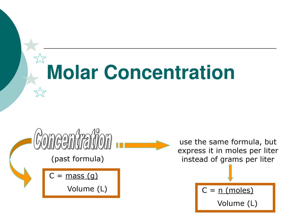 Molar Concentration Concentration - ppt download