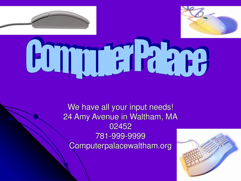 Computer Palace We have all your input needs! - ppt download