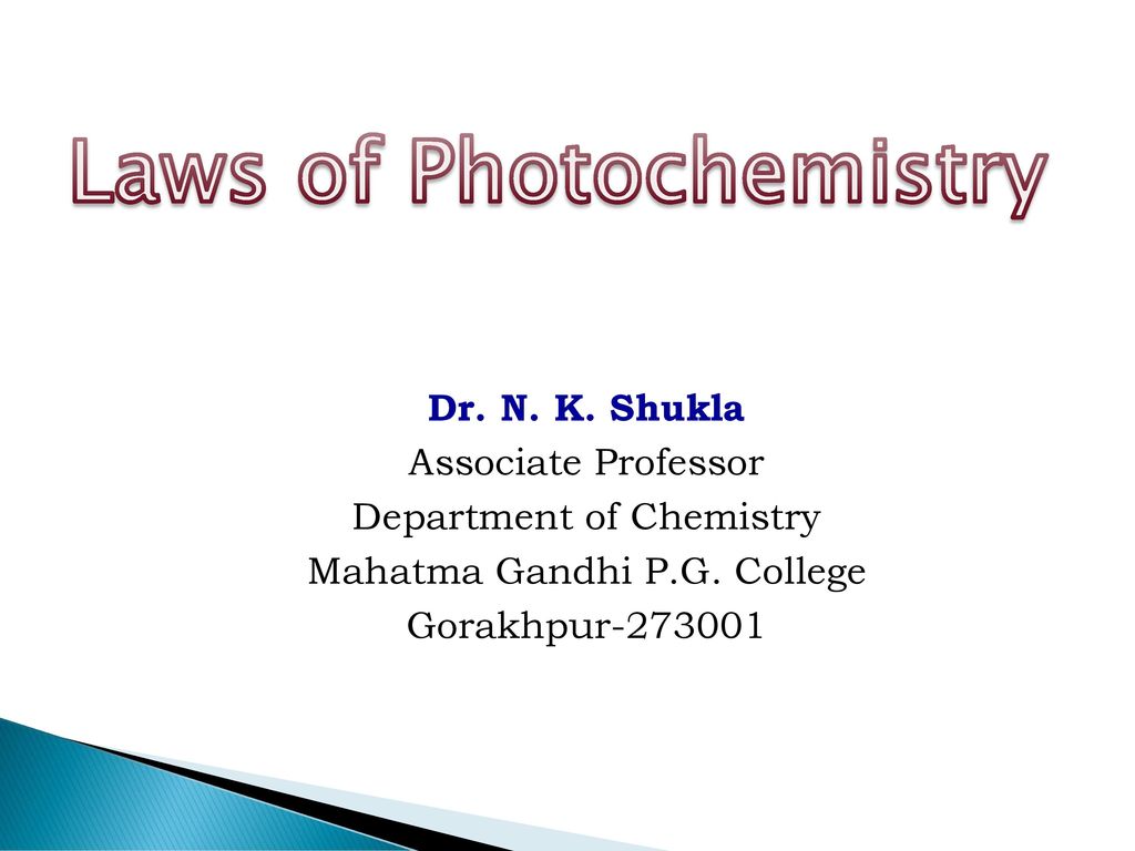 Laws of Photochemistry - ppt download