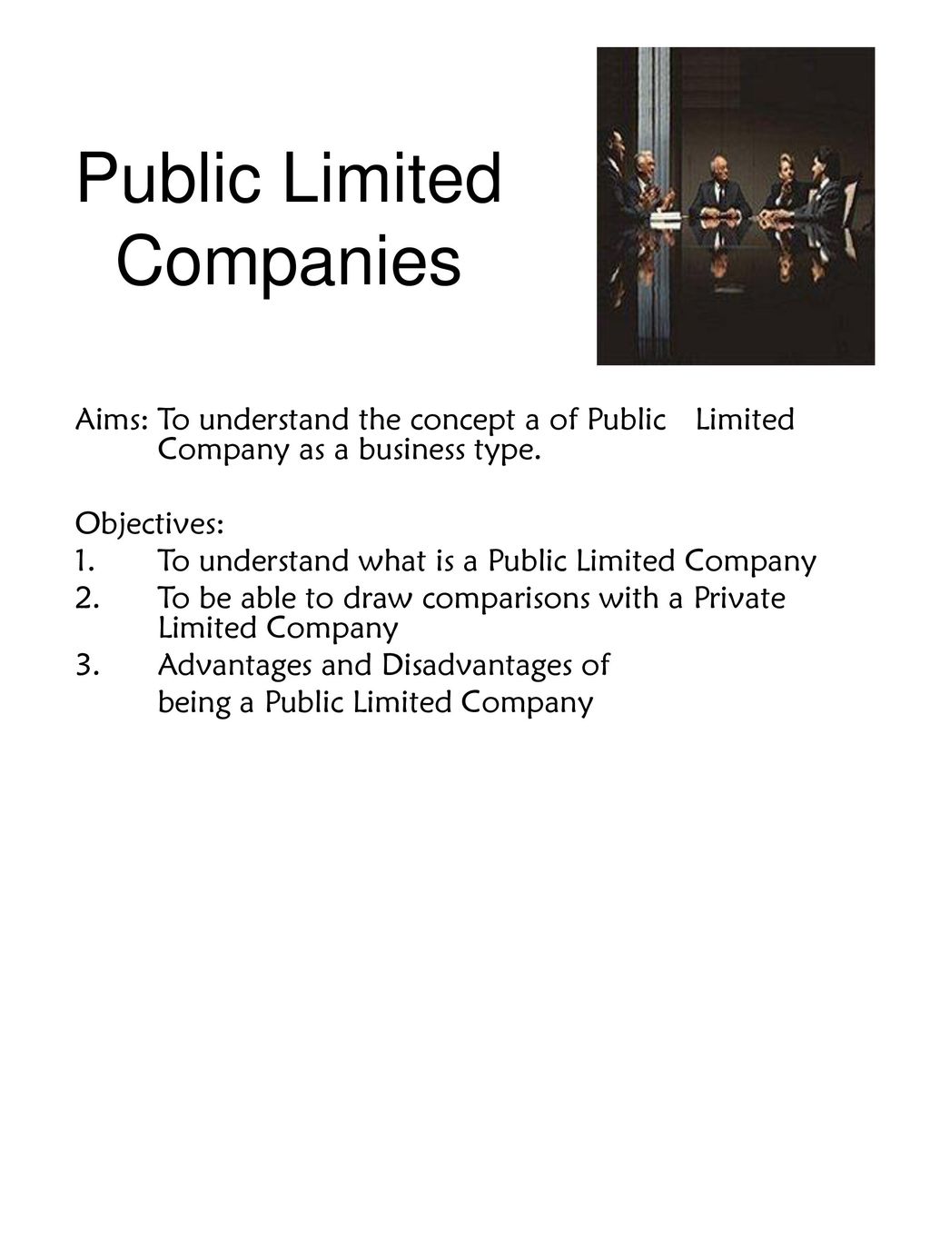 Public Limited Companies Ppt Download