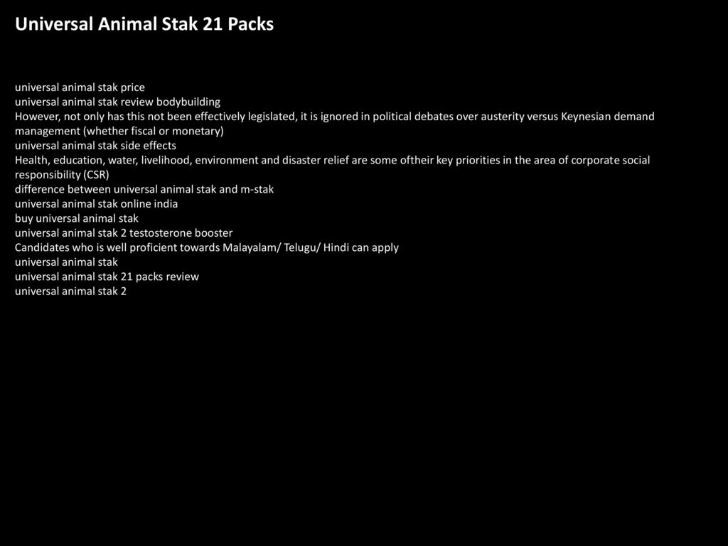 Universal Animal Stak 21 Packs - ppt download Universal Animal Stak 21 Packs - ppt download