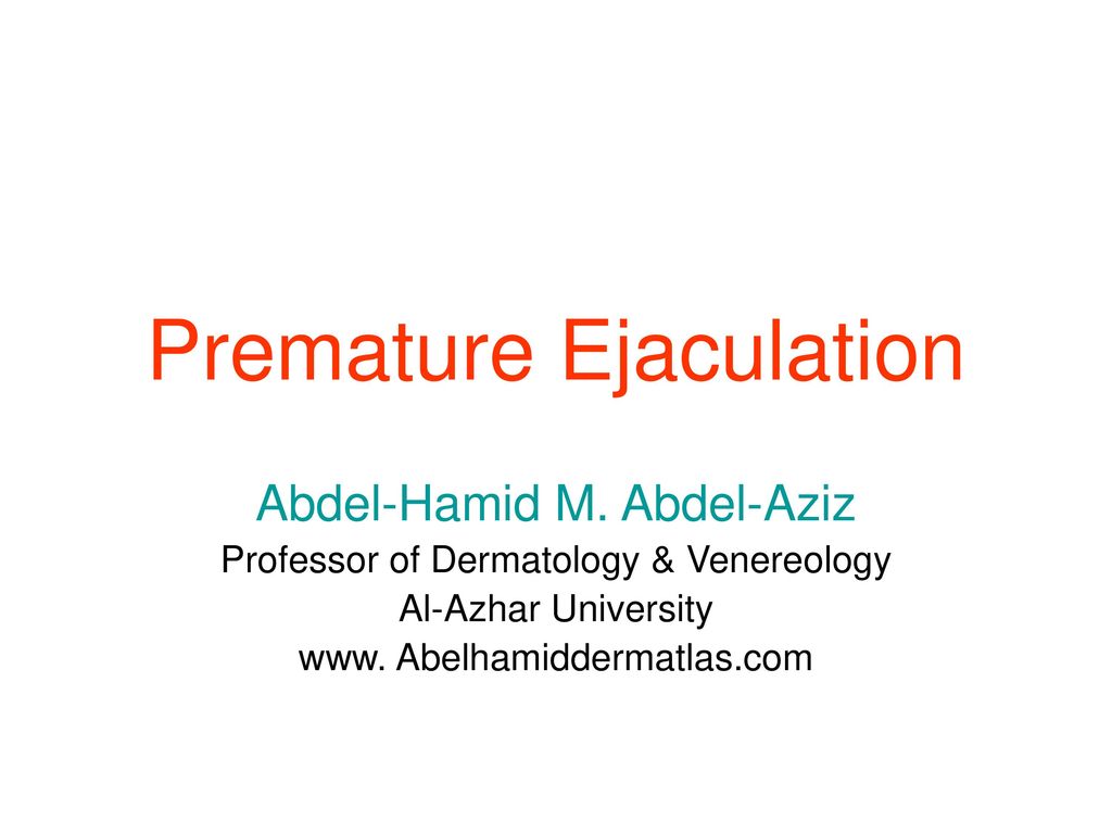 Premature Ejaculation ppt download