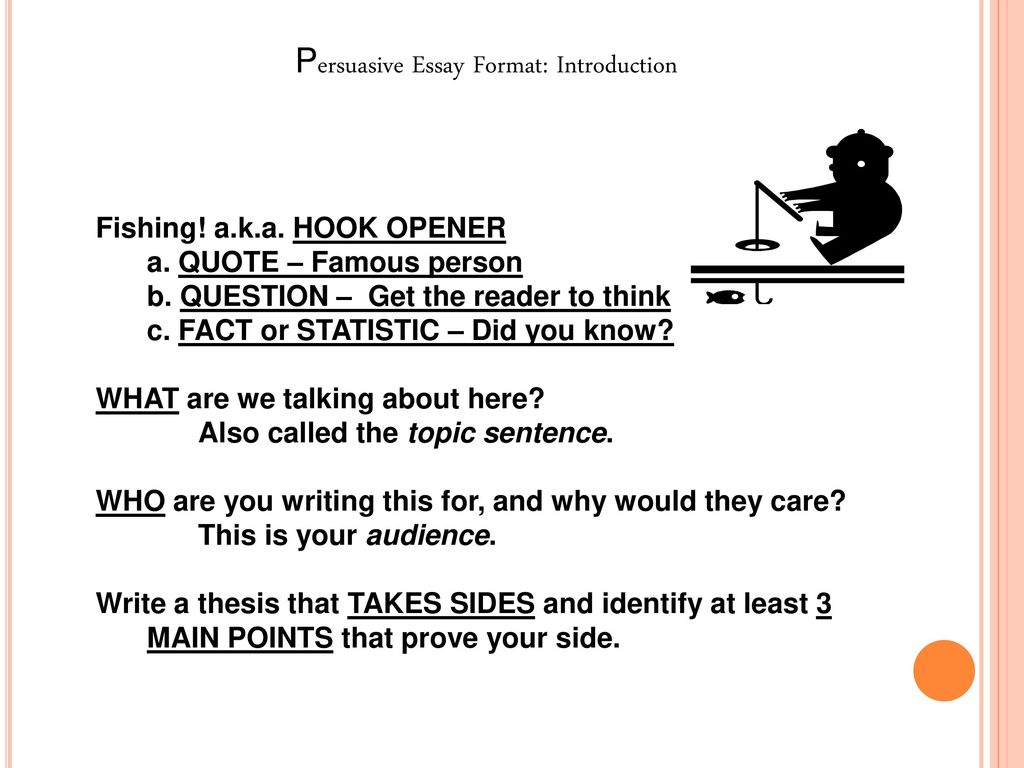 Persuasive Essay Format: Introduction - ppt download