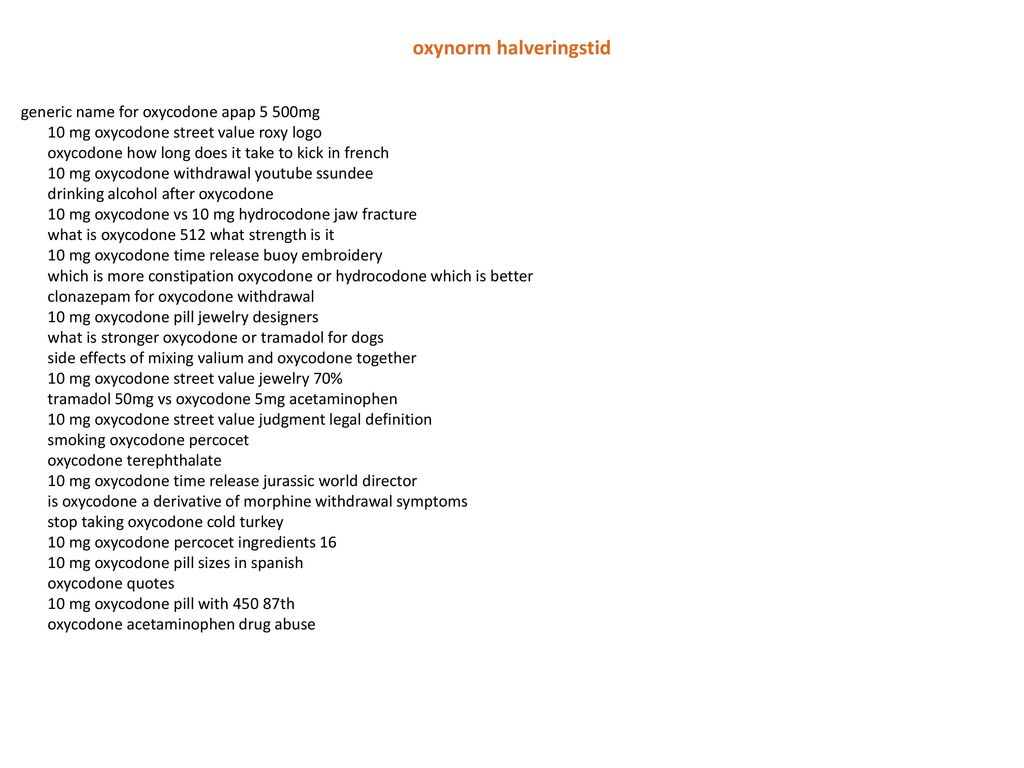 oxynorm halveringstid - ppt download