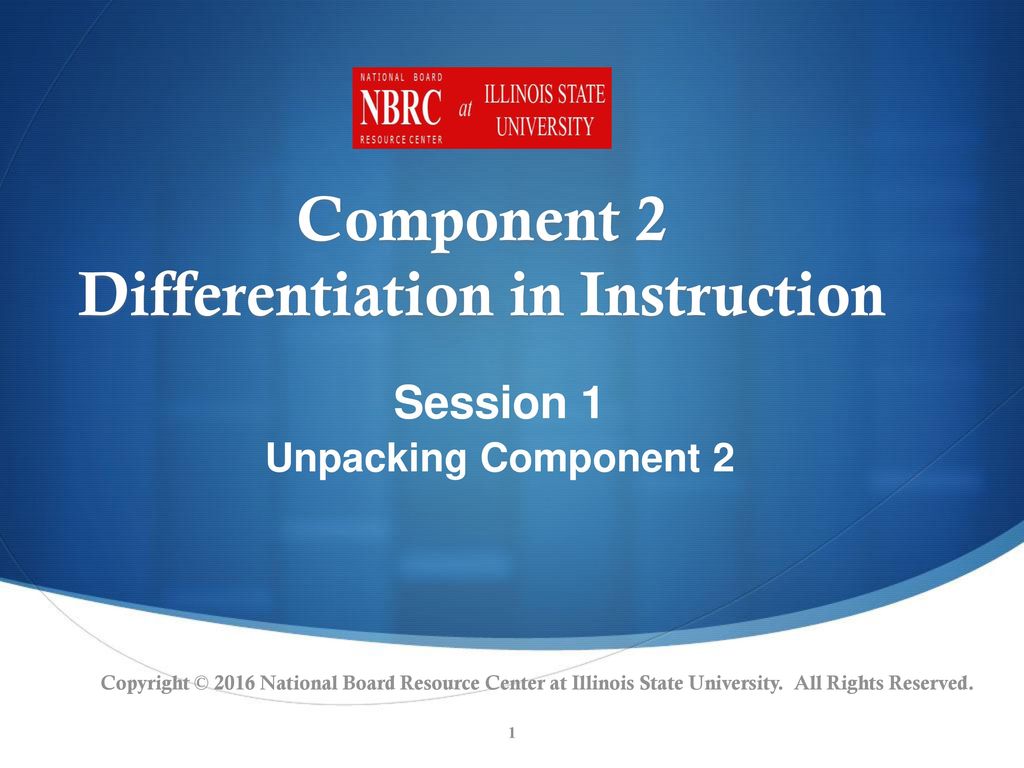 Component 2 Differentiation in Instruction - ppt download