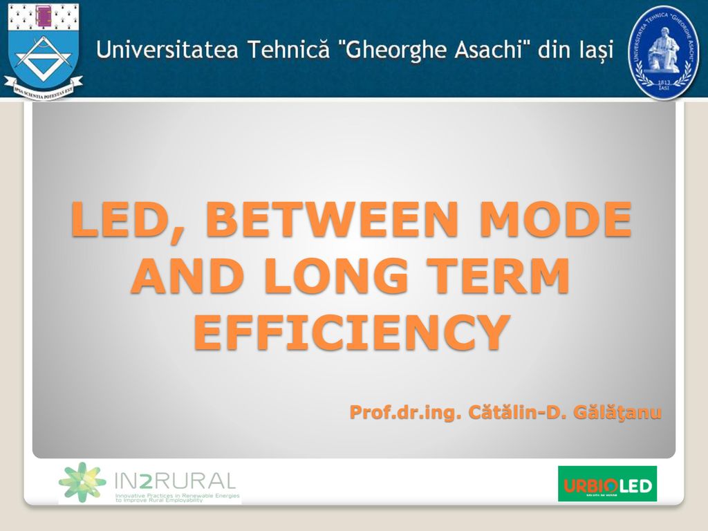 LED, BETWEEN MODE AND LONG TERM EFFICIENCY - ppt download