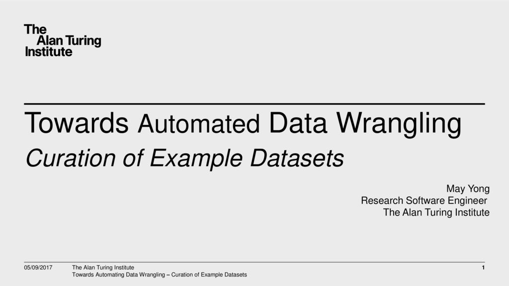 Towards Automated Data Wrangling - ppt download