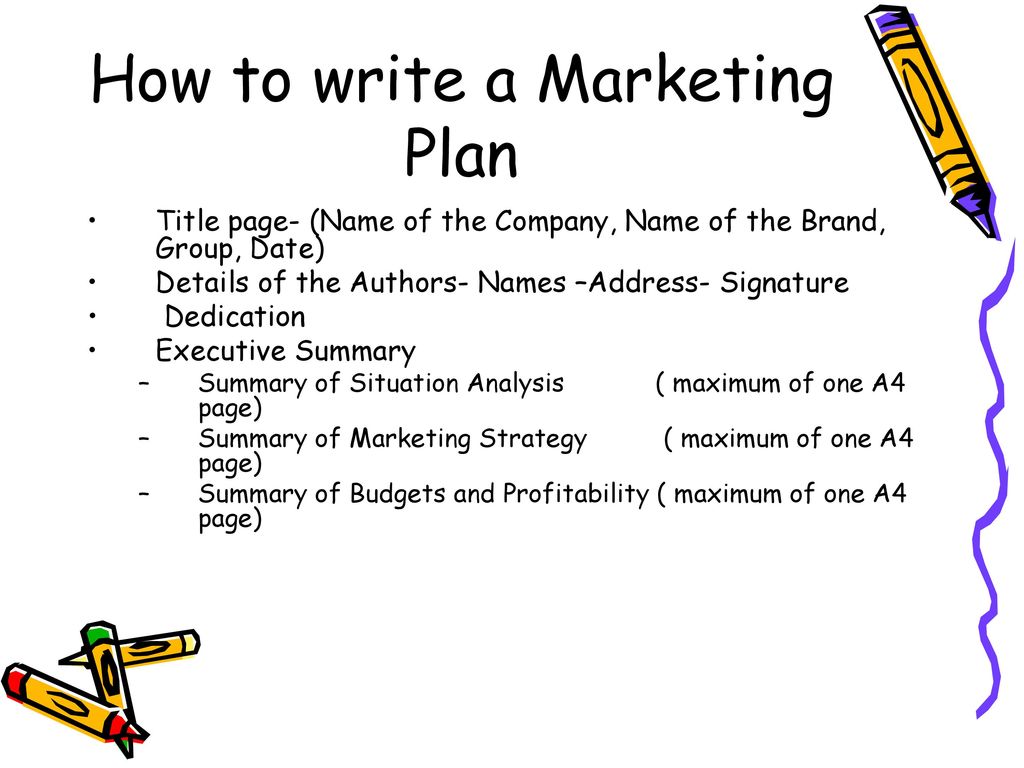 How to write a Marketing Plan - ppt download