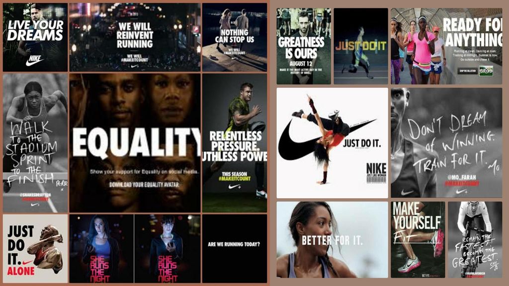 telar mudo Adolescente INTRODUCTION - NIKE Just Do It is an example of a brand campaign that  tapped deeply into the authentic character of Nike's brand values and brand.  - ppt download