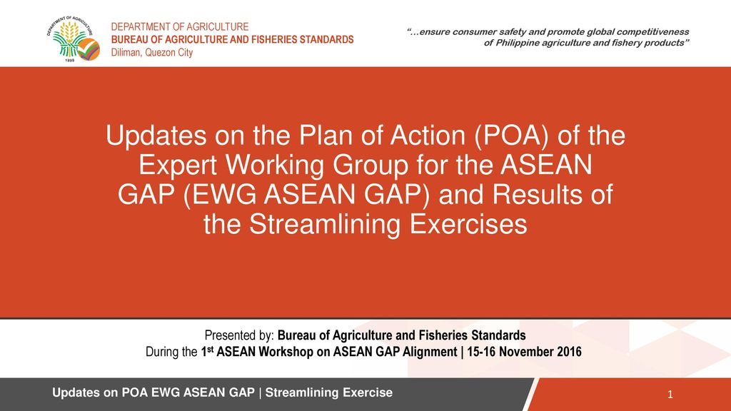 Presented by: Bureau of Agriculture and Fisheries Standards - ppt download