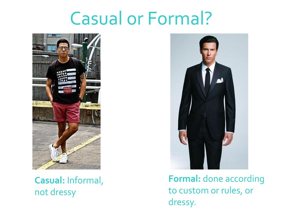 formal casual clothes