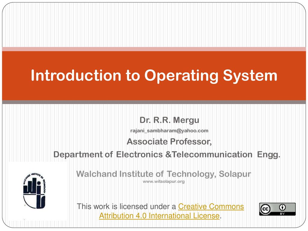 O p e r a t i n g S y s t e m s - N a n d i n i A g a r w a l. - ppt download