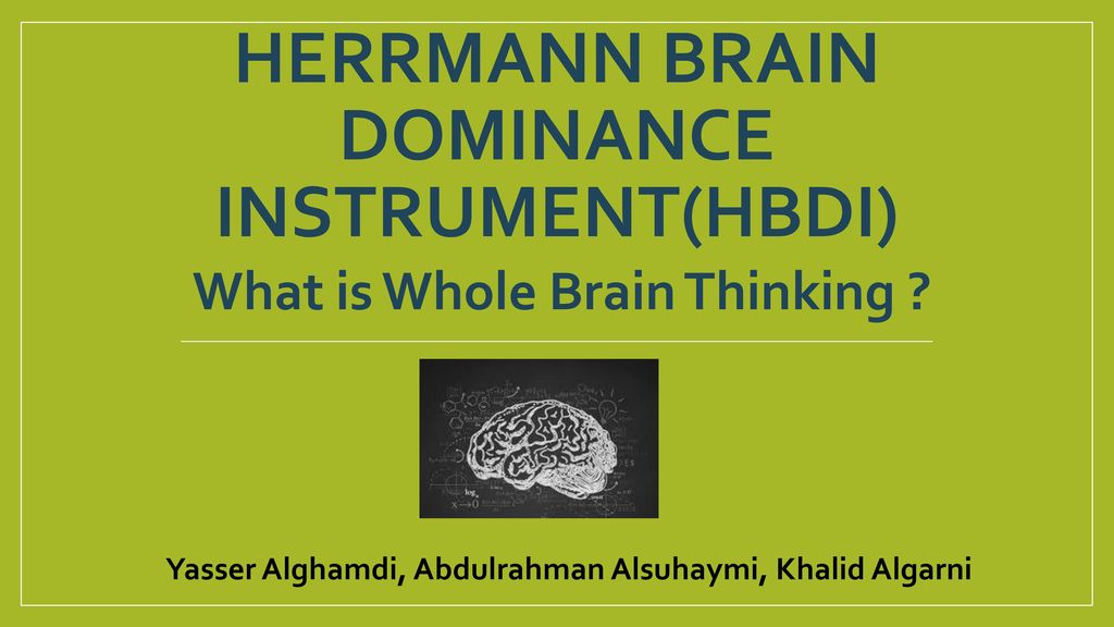 Herrmann Brain Dominance Instrument® HBDI® Overview - LEADx