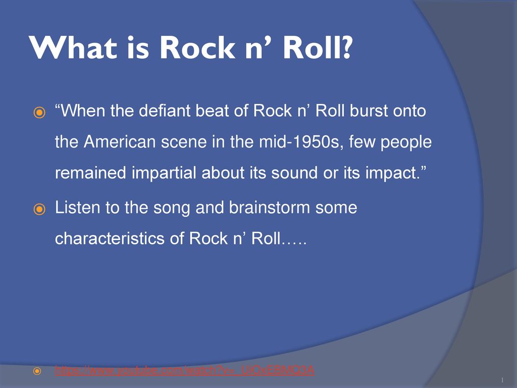features of rock and roll
