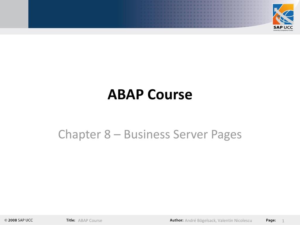Chapter 8 – Business Server Pages - ppt download