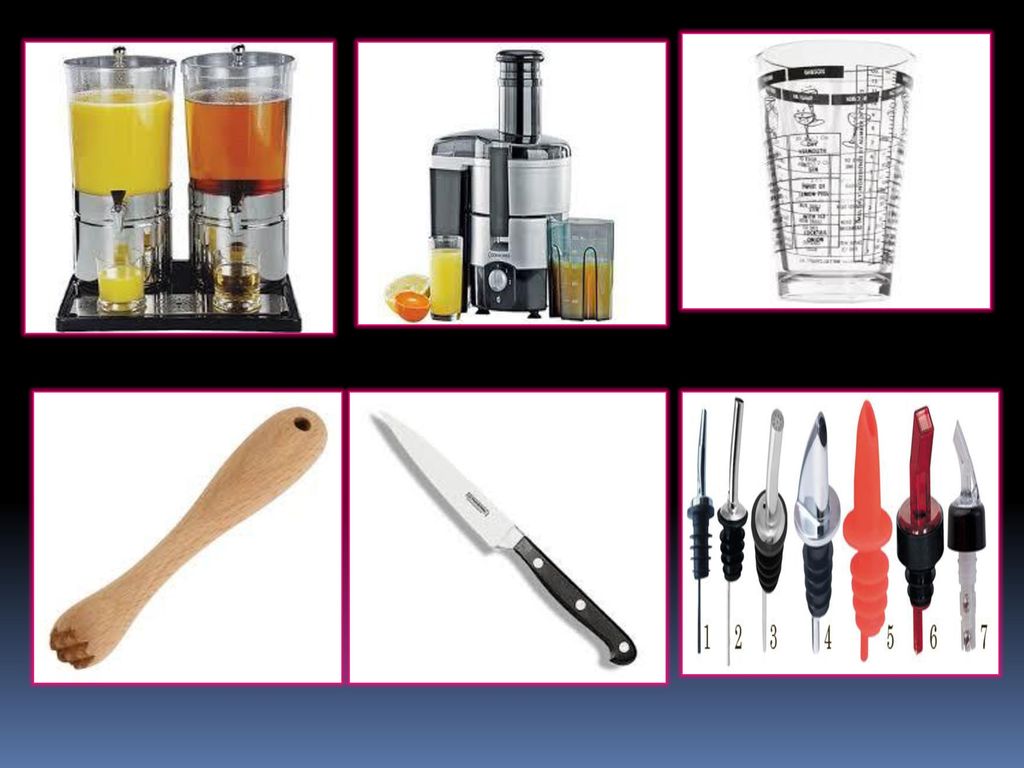 bar tools and equipments