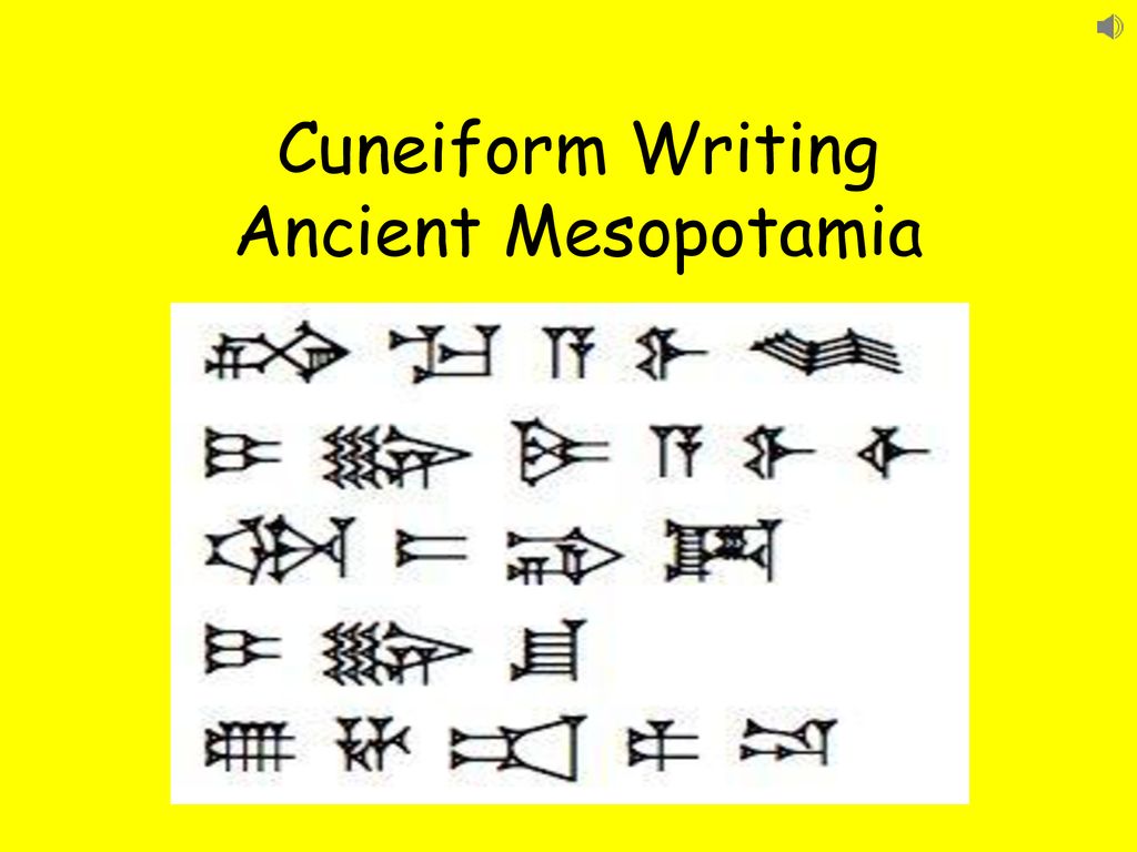 mesopotamia writing symbols