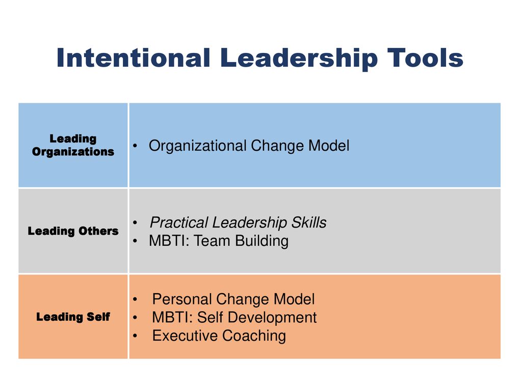 Intentional Leadership Tools - ppt download