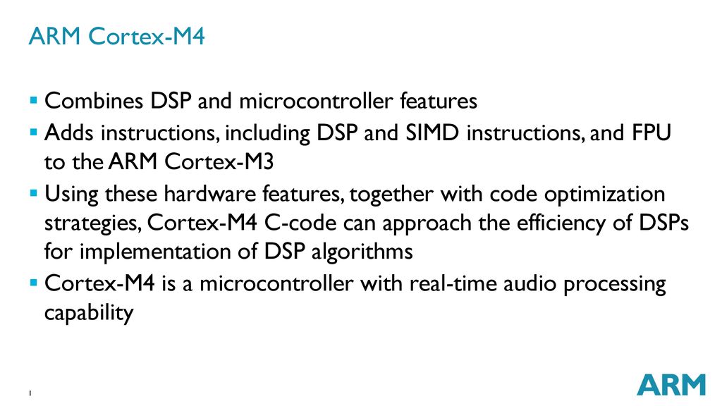 Arm Cortex M4 Combines Dsp And Microcontroller Features Ppt Download Arm Cortex M4 Combines Dsp And Microcontroller Features Ppt Download