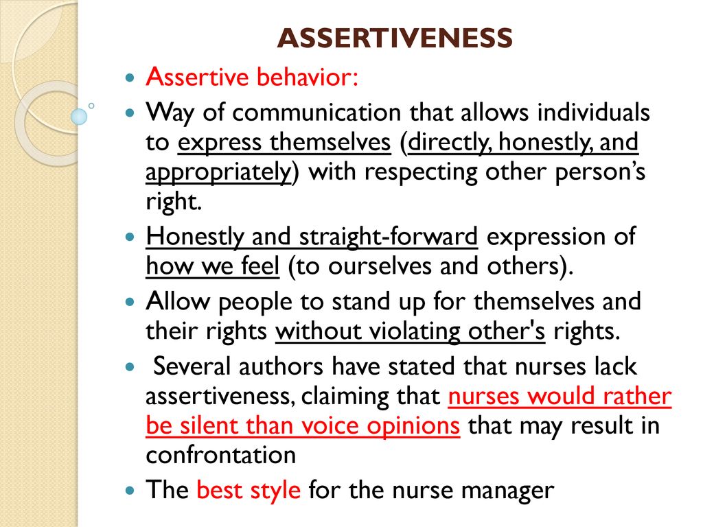 assertive behaviour