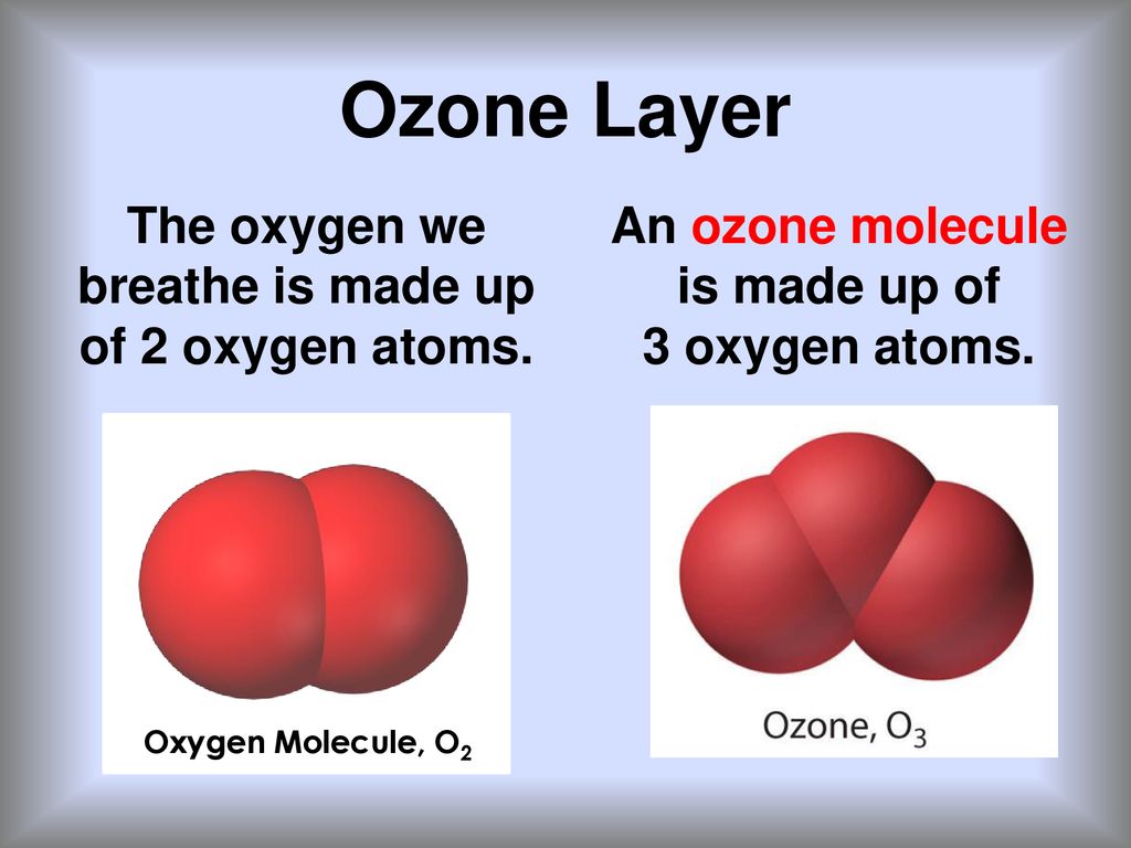 Ozone Layer The oxygen we breathe is made up of 2 oxygen atoms. - ppt download