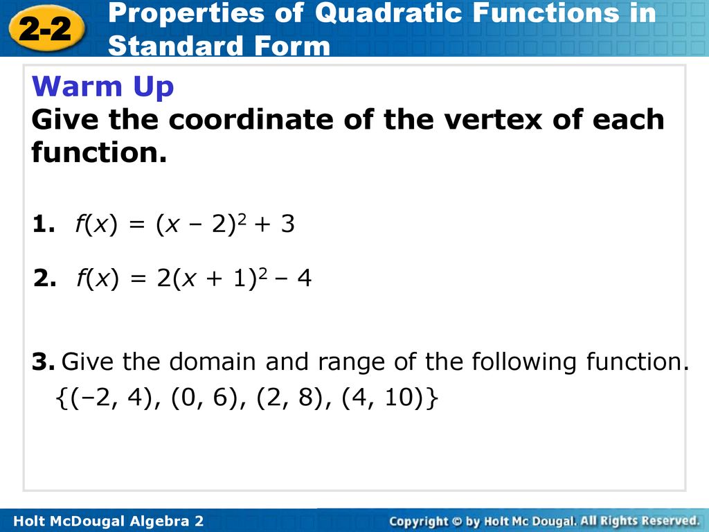 Give The Coordinate Of The Vertex Of Each Function Ppt Download Give The Coordinate Of The Vertex Of Each Function Ppt Download
