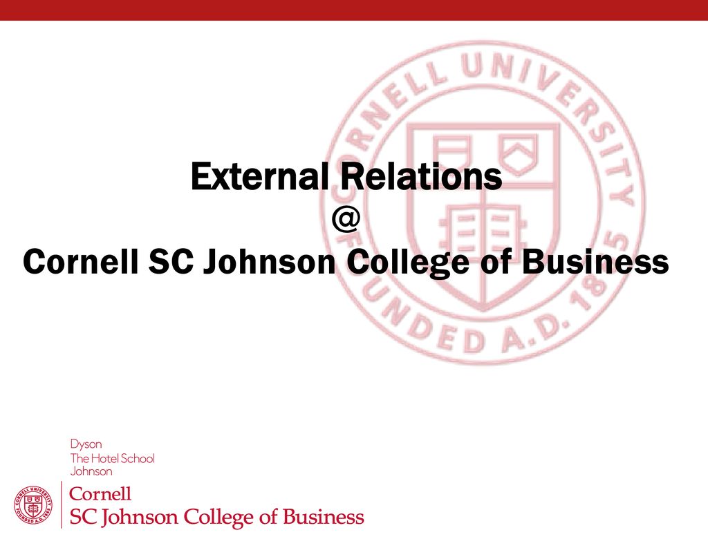 External Cornell SC Johnson College of Business - ppt download