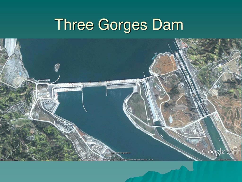 three gorges dam from space