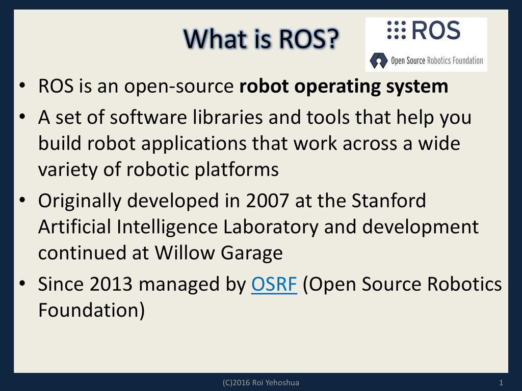 Open source robot operating system sale